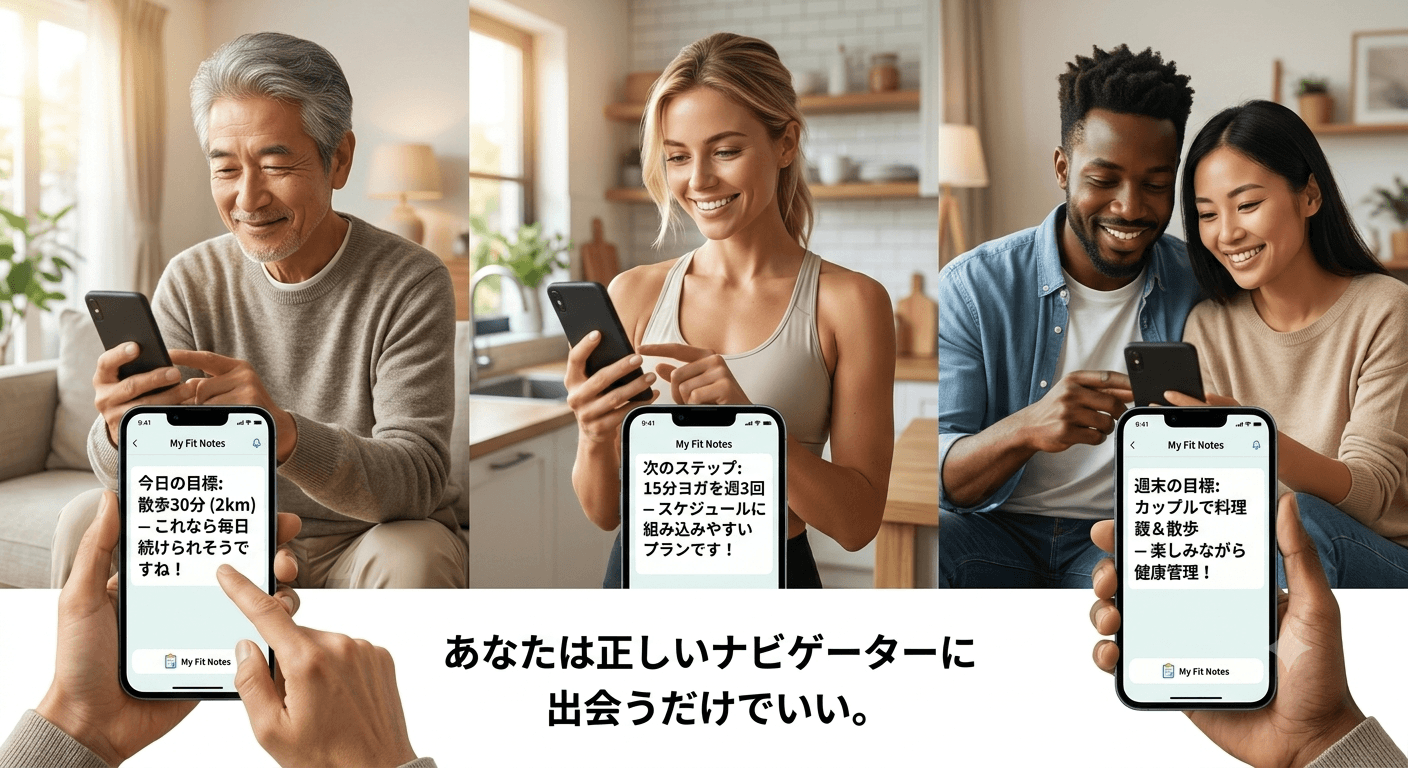 あなたは正しいAIフィットネスコーチに出会うだけでいい。